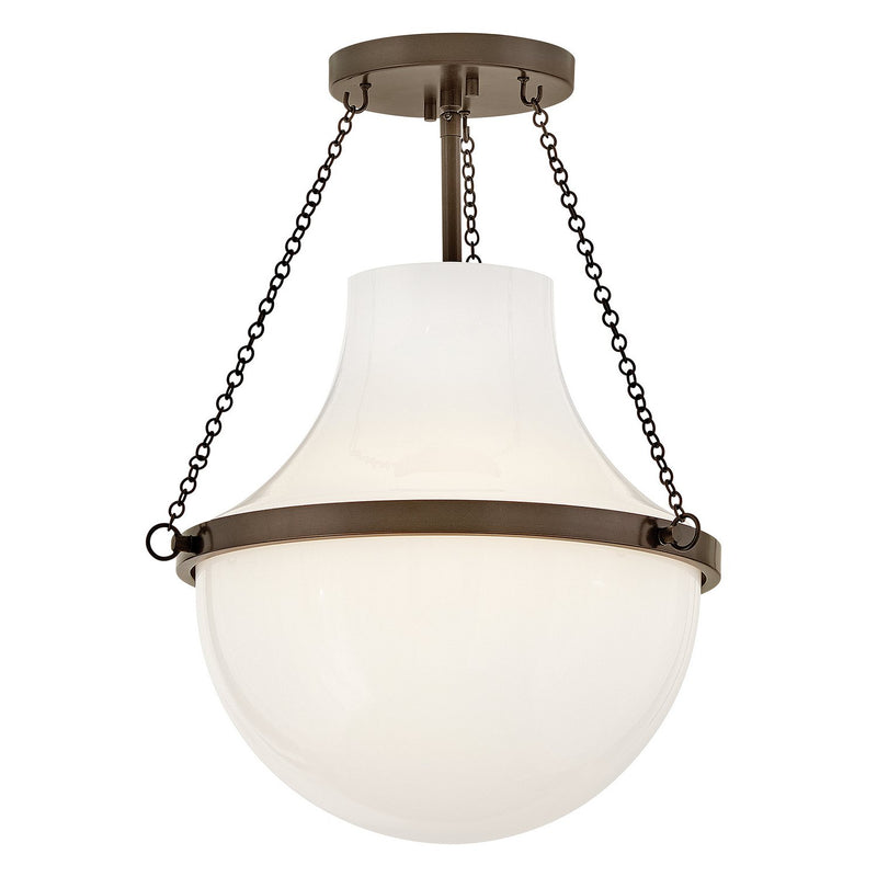 Collins 15" Semi-Flush Mount in Heritage Bronze