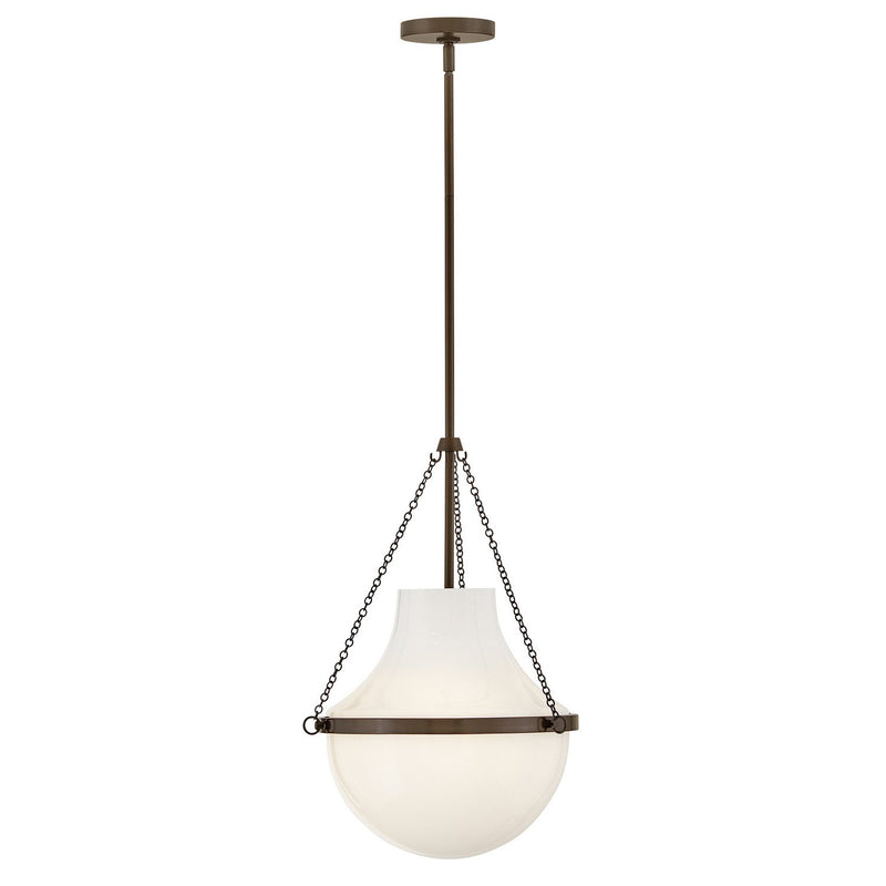 Collins 15" Pendant in Heritage Bronze