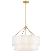 Gwen 5-Light Pendant in Lacquered Brass