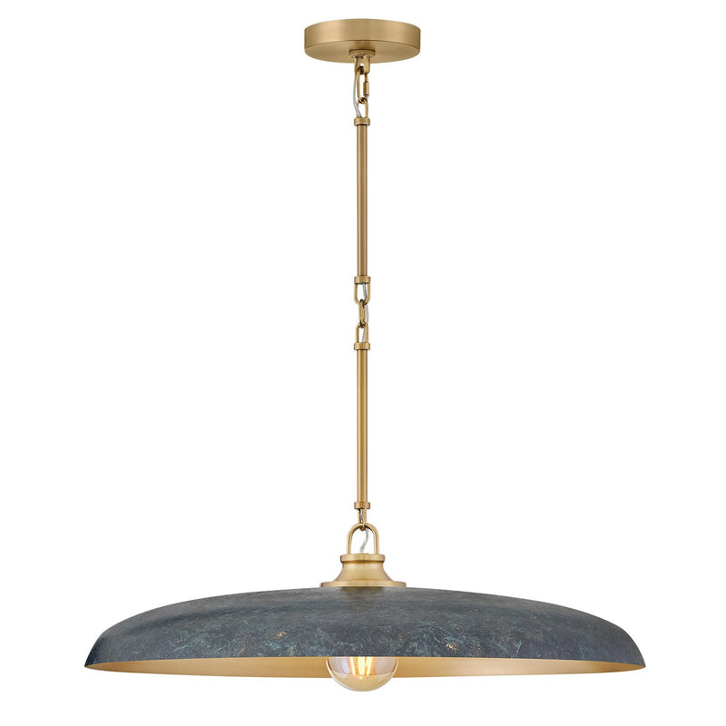 Sadie Large Dome Pendant in Lacquered Brass