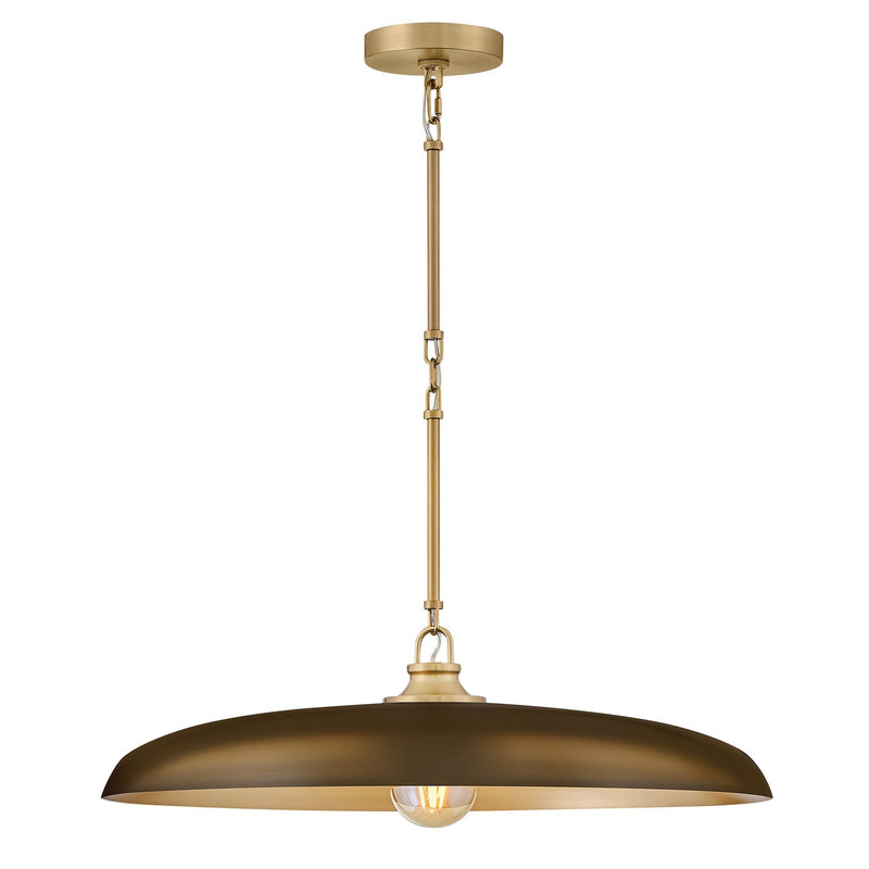 Sadie Large Dome Pendant in Lacquered Brass