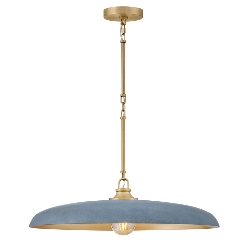 Sadie Large Dome Pendant in Lacquered Brass