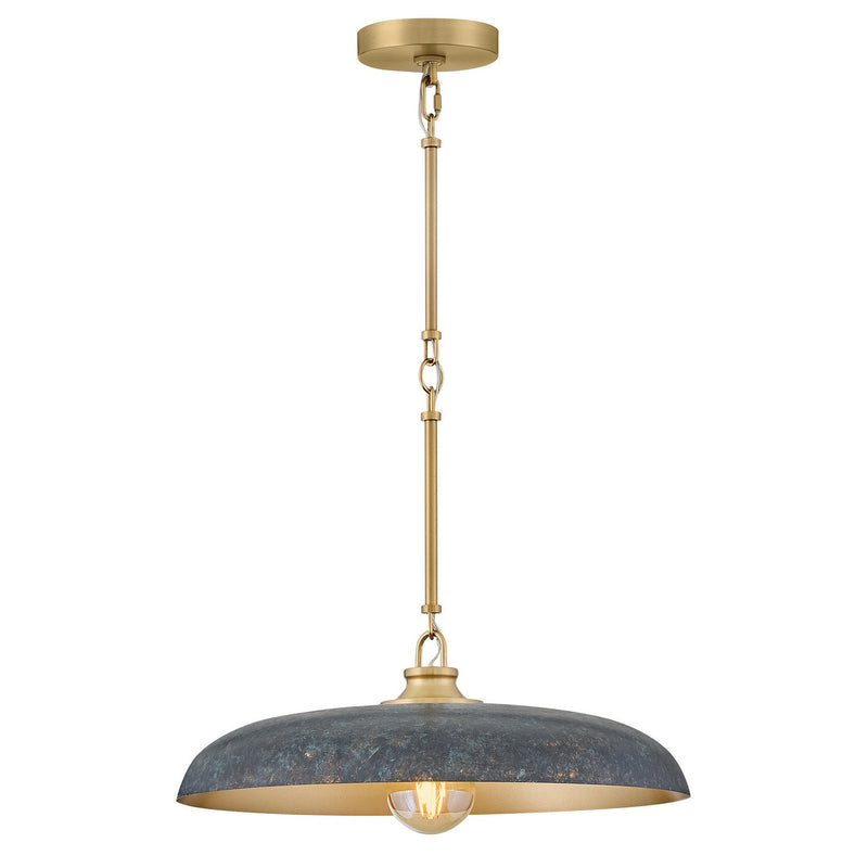 Sadie Medium Dome Pendant in Lacquered Brass