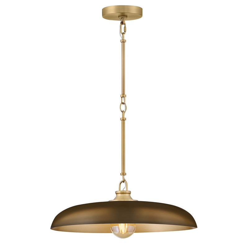 Sadie Medium Dome Pendant in Lacquered Brass
