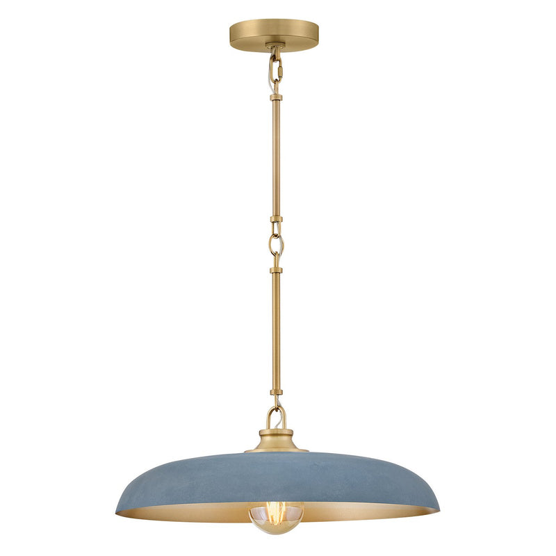 Sadie Medium Dome Pendant in Lacquered Brass
