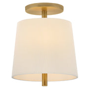 Clive 3-Light Semi-Flush Mount in Heritage Brass