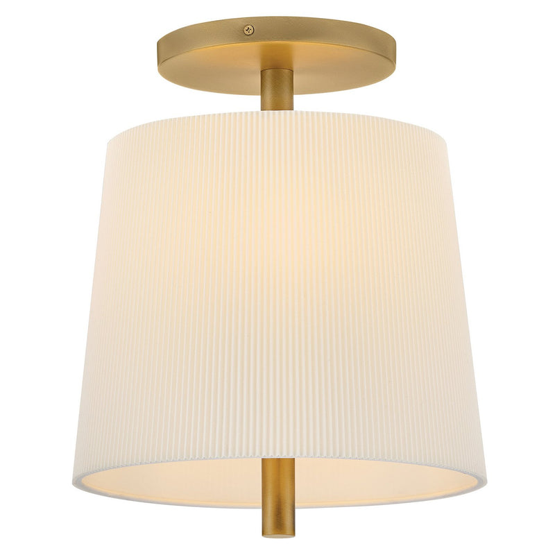 Clive 3-Light Semi-Flush Mount in Heritage Brass