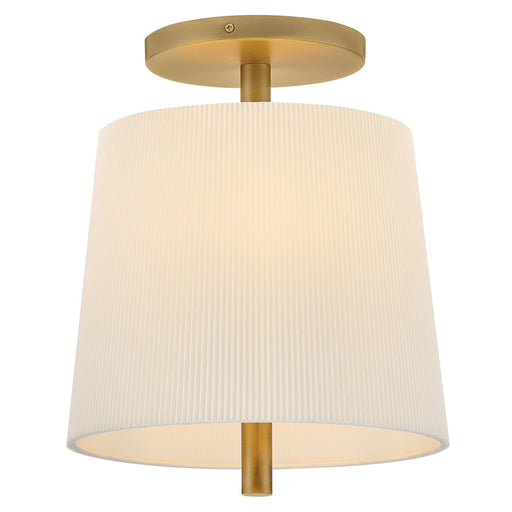 Clive 3-Light Semi-Flush Mount in Heritage Brass