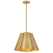 Bowman Medium Pendant in Heritage Brass