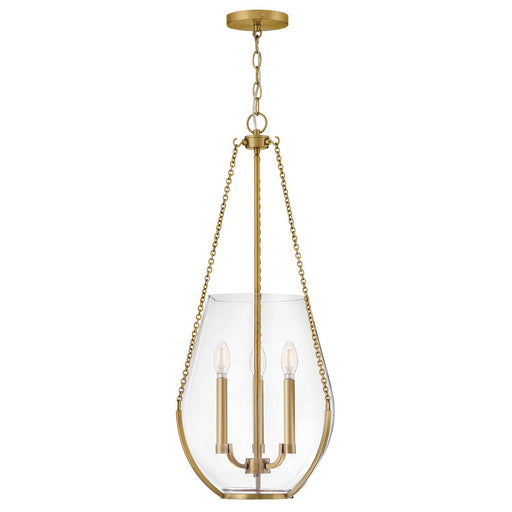 Farrin 3-Light Pendant in Lacquered Brass