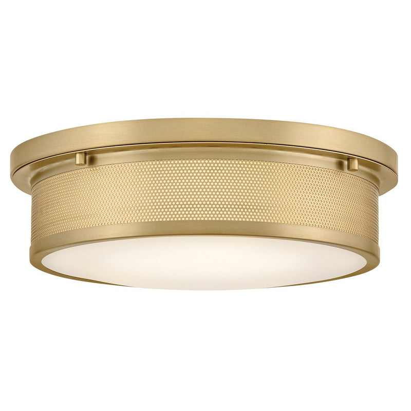 Pierce 3-Light Flush Mount in Lacquered Brass