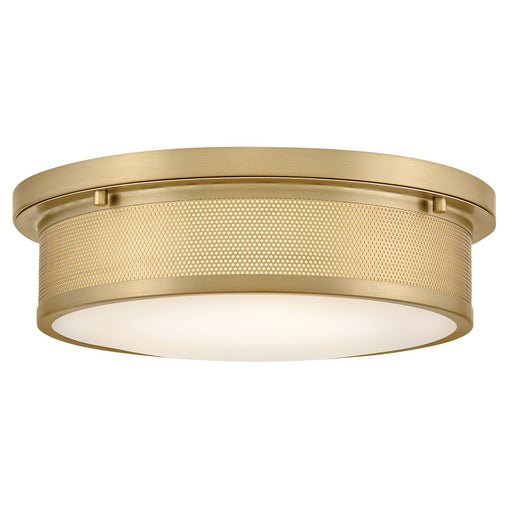Pierce 3-Light Flush Mount in Lacquered Brass