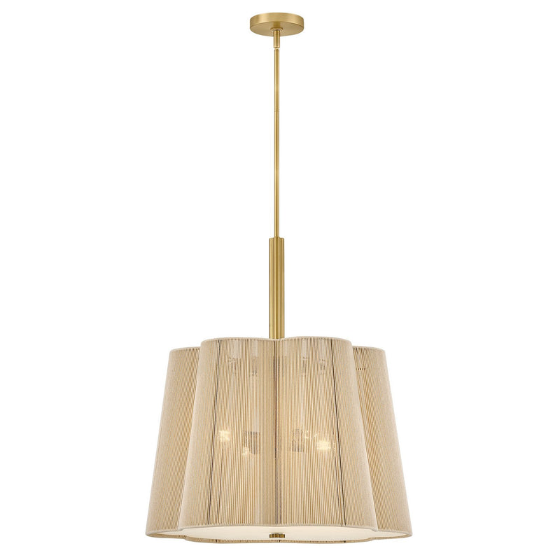 Sasha 4-Light Pendant in Lacquered Brass