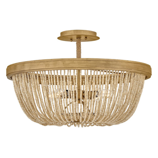 Tula 4-Light Semi-Flush Mount in Burnished Gold
