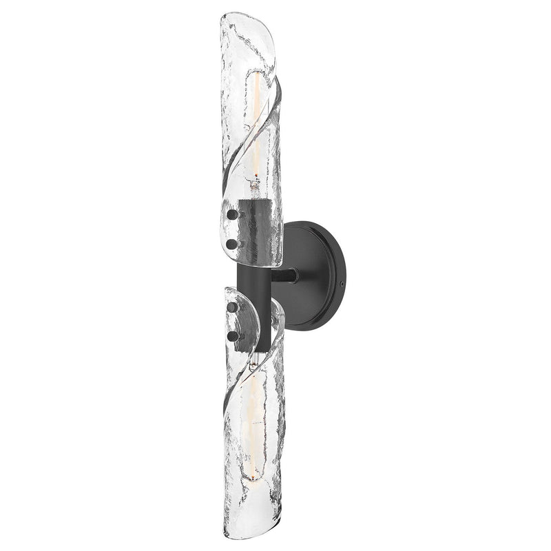 Capri 2-Light Wall Sconce in Black