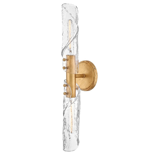 Capri 2-Light Wall Sconce in Distressed Brass