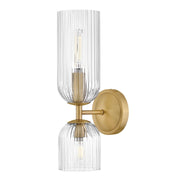 Ava 2-Light Wall Sconce in Lacquered Brass