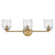 Ava 3-Light Bath Vanity Light in Lacquered Brass