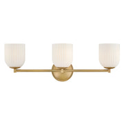 Ava 3-Light Bath Vanity Light in Lacquered Brass