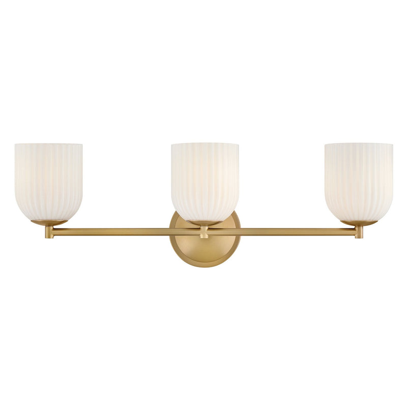 Ava 3-Light Bath Vanity Light in Lacquered Brass