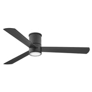 Speck Flush 52" Outdoor Smart Ceiling Fan with Light in Matte Black / Matte Black/driftwood