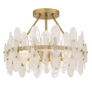 Abigail 4-Light Semi-Flush Mount in Brushed Gold