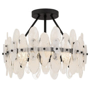 Abigail 4-Light Semi-Flush Mount in Matte Black