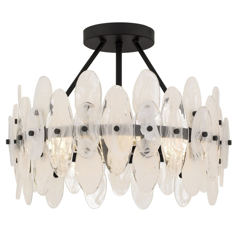 Abigail 4-Light Semi-Flush Mount in Matte Black