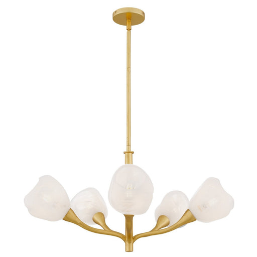Adelyn 5-Light Chandelier in Gold Leaf