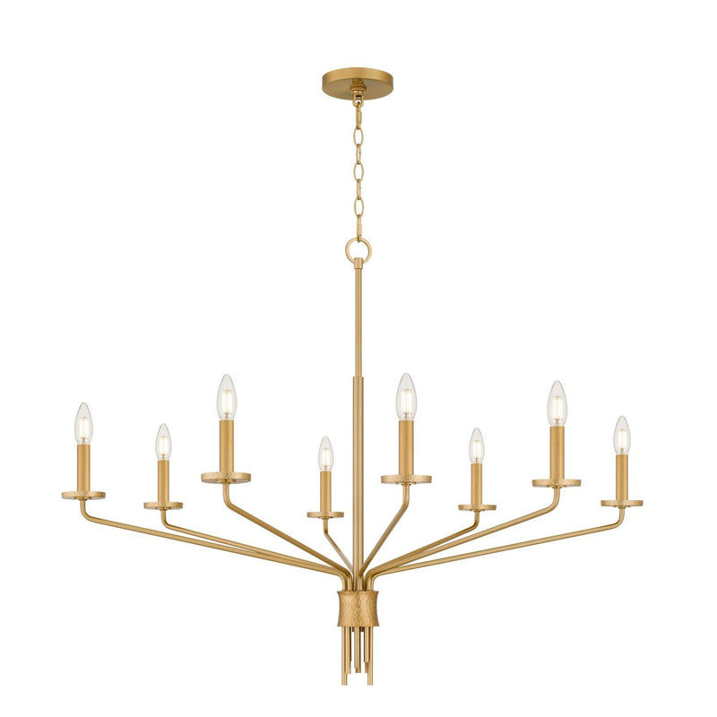 Alexander 8-Light Chandelier in Brushed Gold