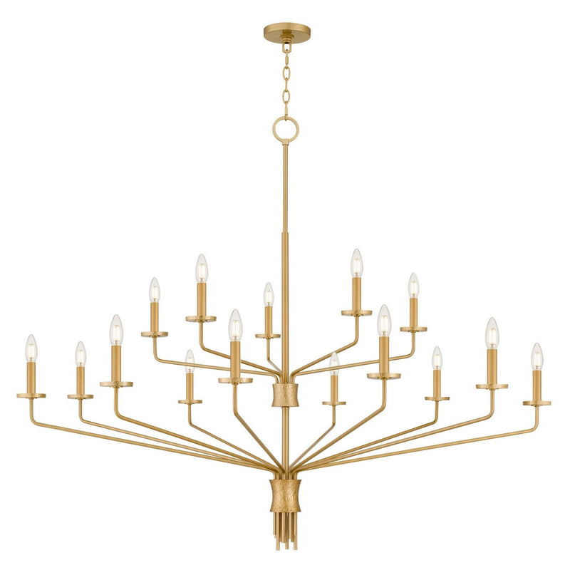 Alexander 15-Light Chandelier in Brushed Gold