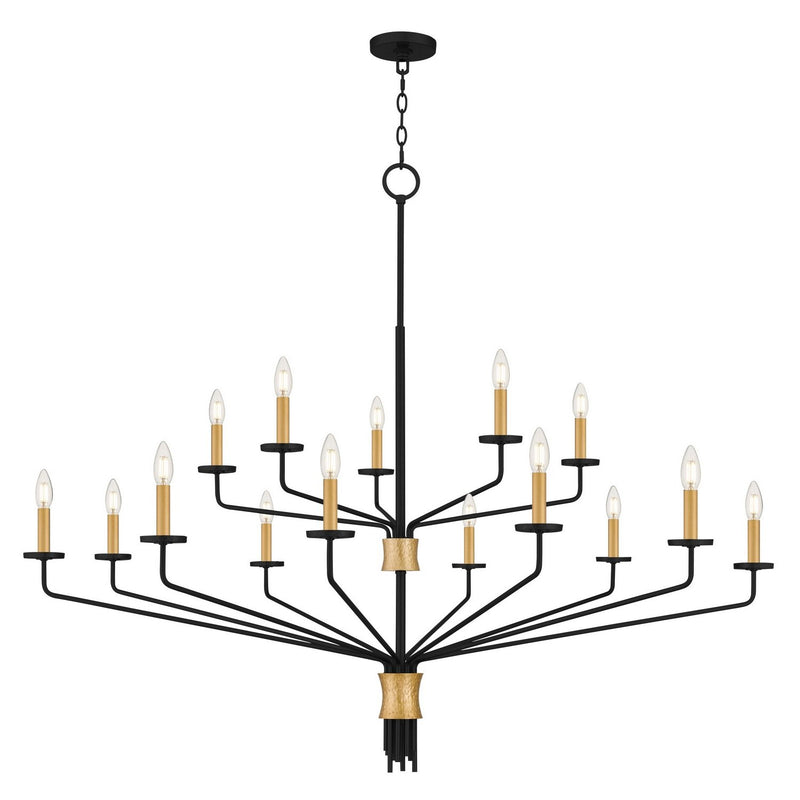 Alexander 15-Light Chandelier in Matte Black