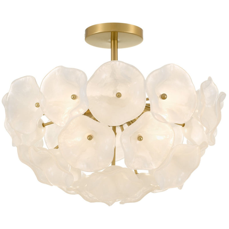 Audrey 4-Light Semi-Flush Mount in Brushed Gold