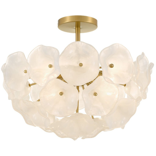 Audrey 4-Light Semi-Flush Mount in Brushed Gold