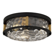 Baltic 3-Light Flush Mount in Matte Black