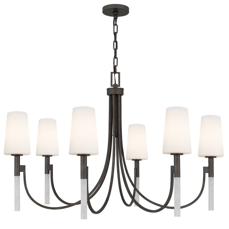 Eloura 6-Light Chandelier in Iron Gate