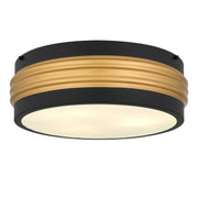 Emmett 3-Light Flush Mount in Matte Black