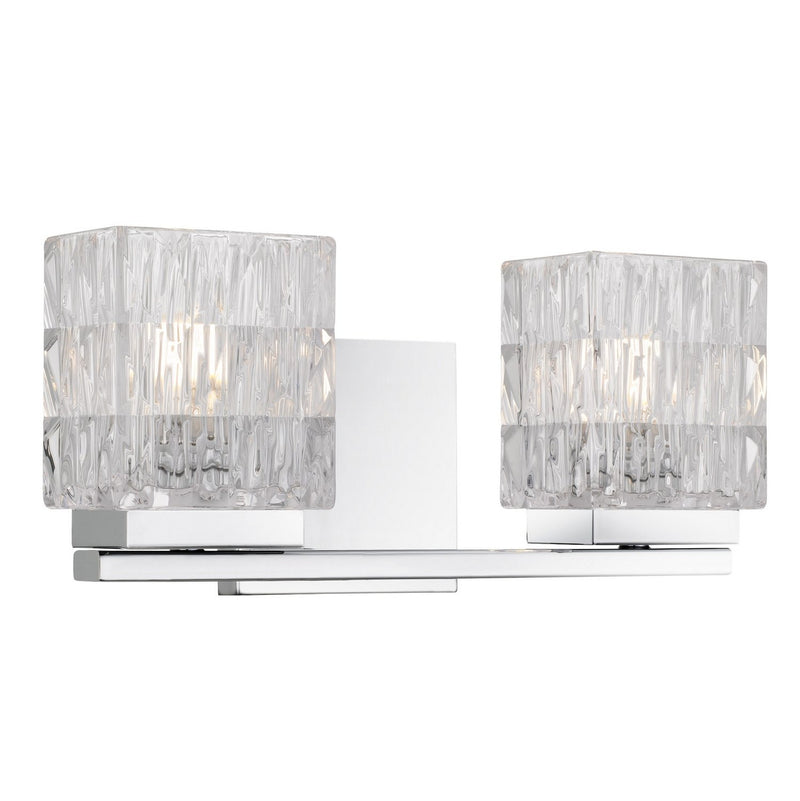 Estelle 2-Light Bath Vanity Light in Polished Chrome
