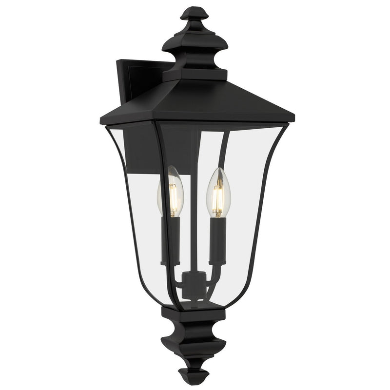 Farley 2-Light Outdoor Wall Lantern in Matte Black