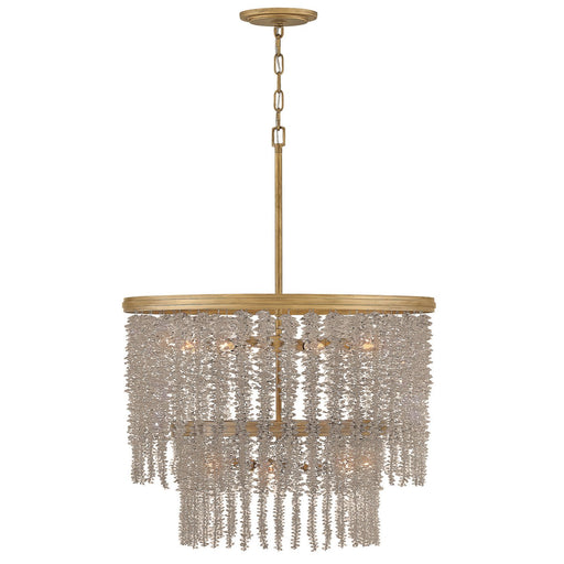 Rubina 10-Light Pendant in Burnished Gold