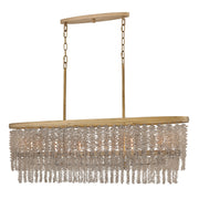Rubina 6-Light Linear Pendant in Burnished Gold