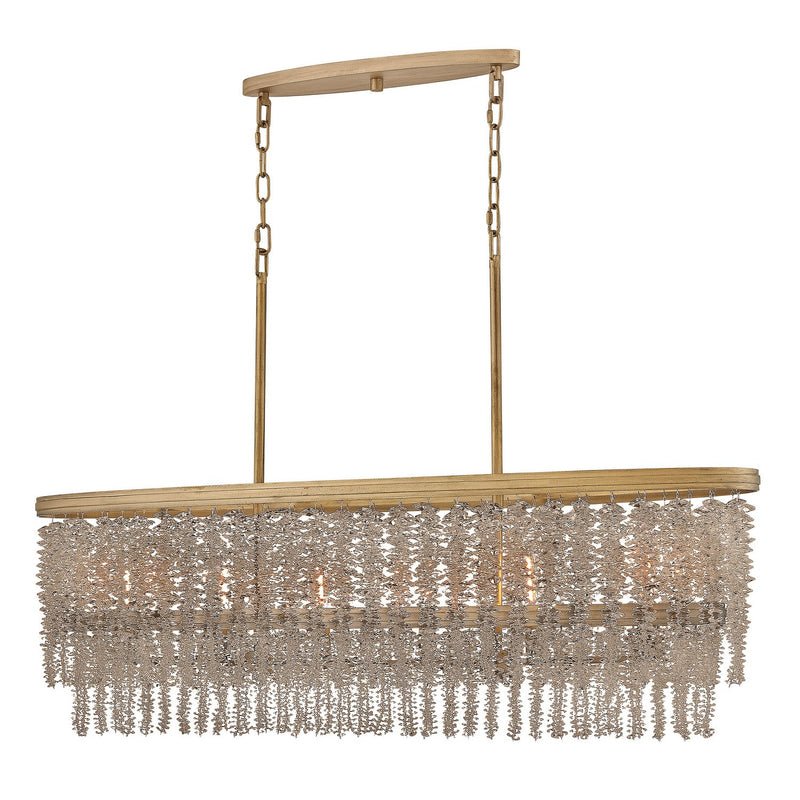 Rubina 6-Light Linear Pendant in Burnished Gold