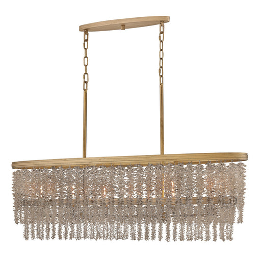 Rubina 6-Light Linear Pendant in Burnished Gold