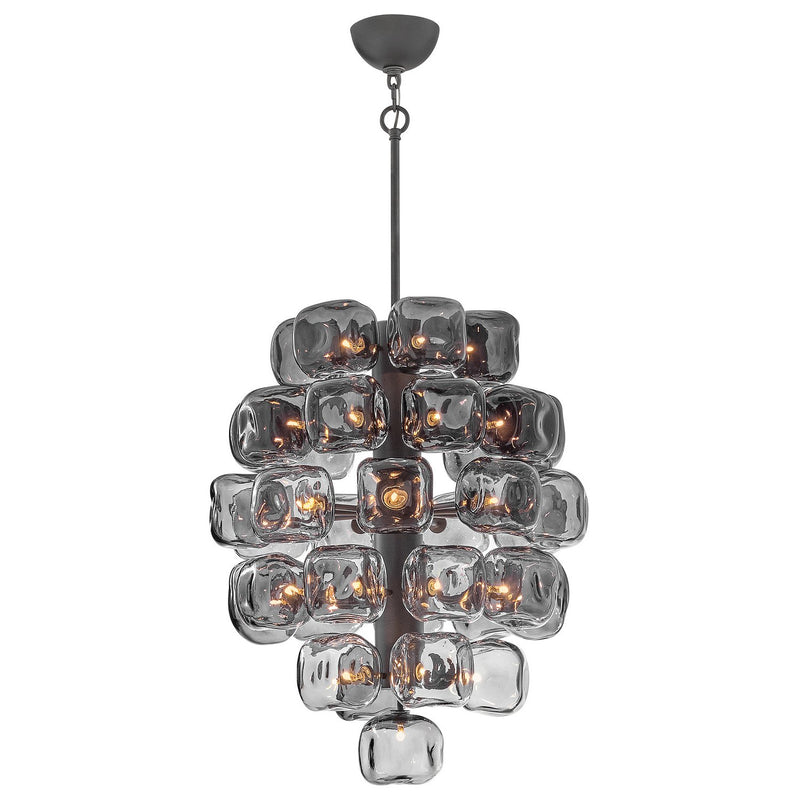 Perriand 40-Light Small Cluster Pendant in Brushed Graphite