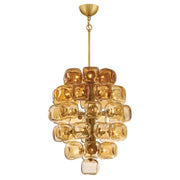 Perriand 40-Light Small Cluster Pendant in Unlacquered Brass
