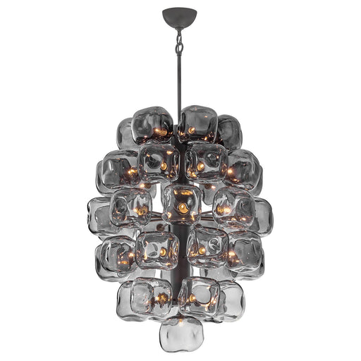 Perriand 40-Light Medium Cluster Pendant in Brushed Graphite