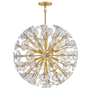 Maya 12-Light Chandelier in Unlacquered Brass