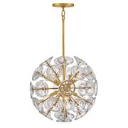 Maya 8-Light Chandelier in Unlacquered Brass