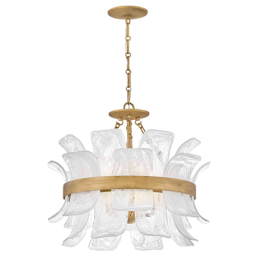 Fleur 5-Light Pendant in Burnished Gold