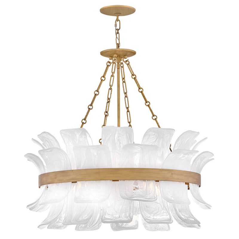 Fleur 6-Light Pendant in Burnished Gold